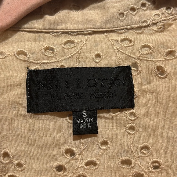 NILI LOTAN Andree eyelet button down blouse - Picture 2 of 5